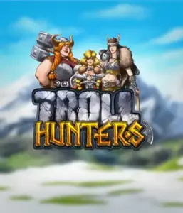 Immerse yourself in "Troll Hunters," where bold Viking warriors are poised to take on their foes. The logo displays a male and female Viking, equipped with weapons, with a cold landscape. They exude power and determination, symbolizing the essence of the game's adventurous theme.